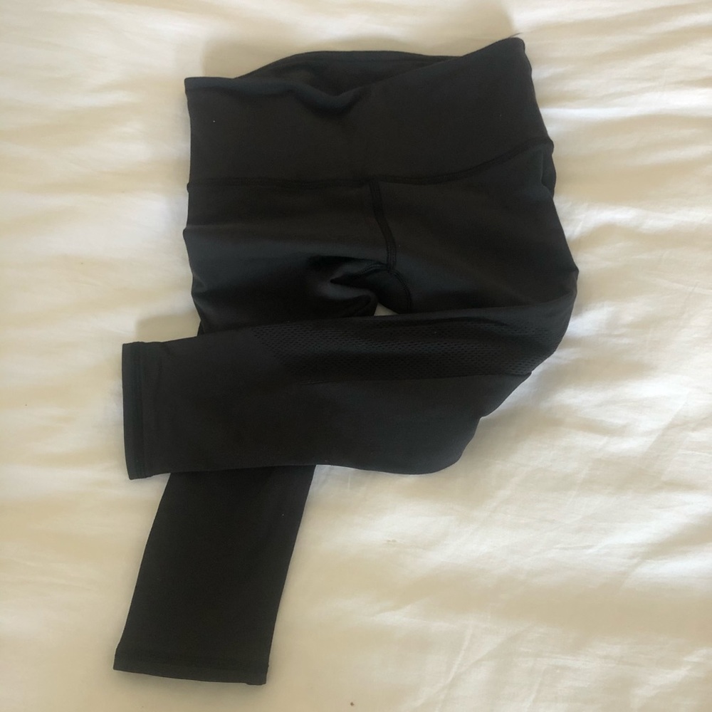 Lululemon Charcoal Knee Length with Mesh Inset